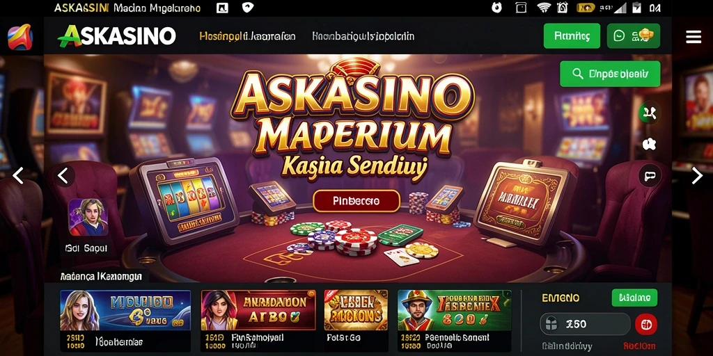Screenshot ASKASINO menampilkan aktivitas seru dalam membangun kasino.