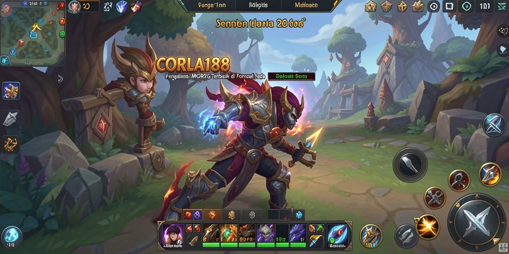 Tampilan gameplay menakjubkan CORLA188 dalam dunia MMORPG.