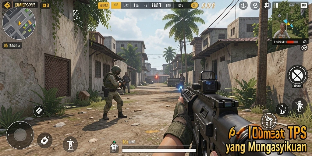 Gameplay DMD999 menampilkan aksi seru di arena TPS yang menantang.