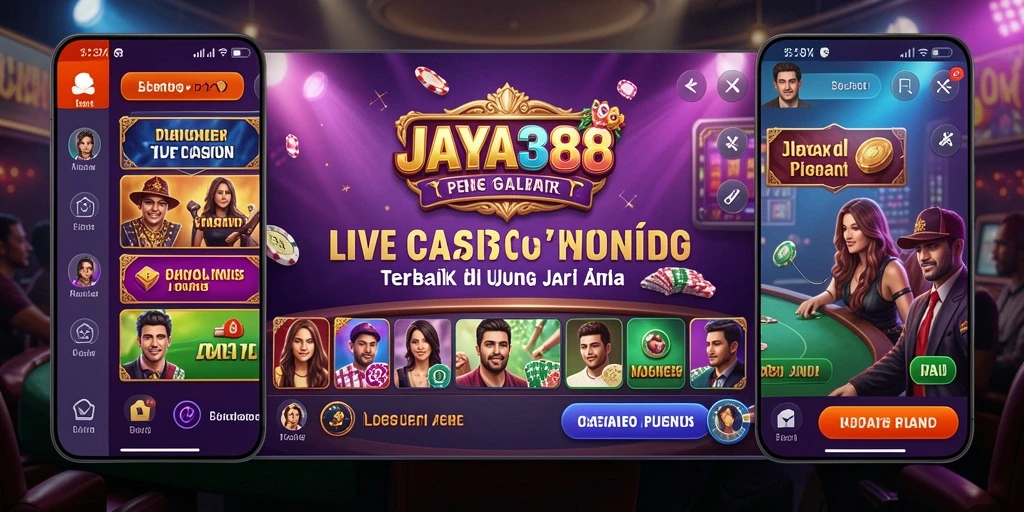 Tampilan gameplay Live Casino yang mendebarkan di JAYA388.