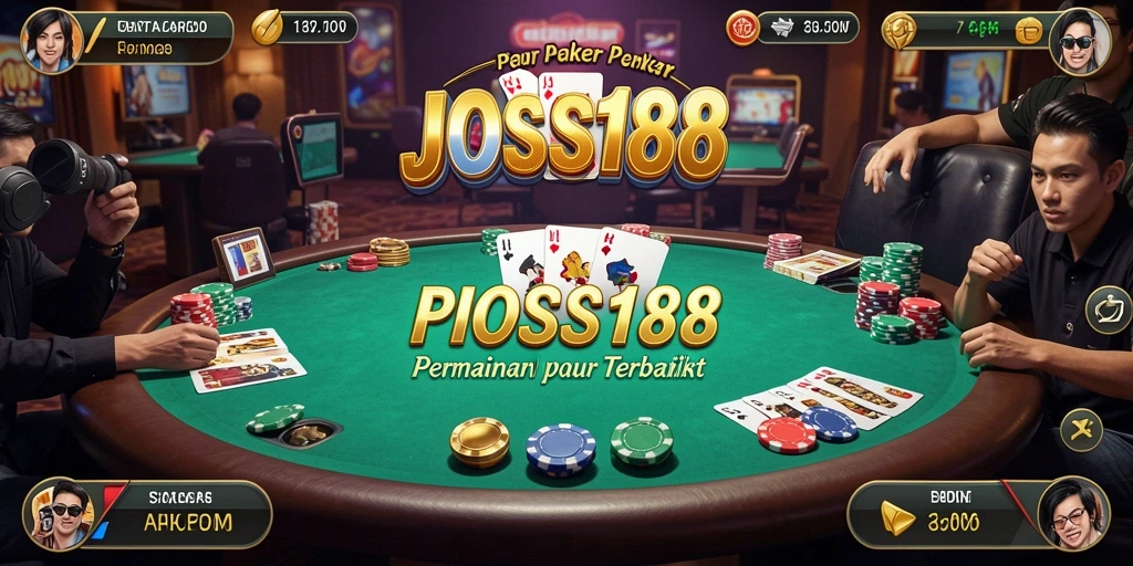 Screenshot menunjukkan pengalaman gameplay Poker yang seru dan interaktif.