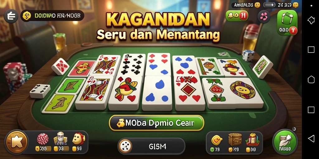 Tampilan gameplay KAGANDAN yang menampilkan serunya permainan Domino.