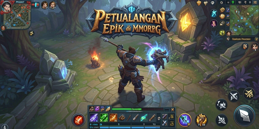 Screenshot utama PRG007 menampilkan aksi seru di dunia MMORPG.